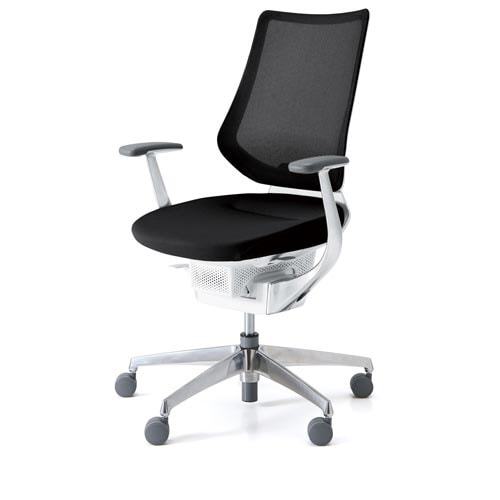 イング メッシュバーチカル本体白アルミ脚黒 硬床用