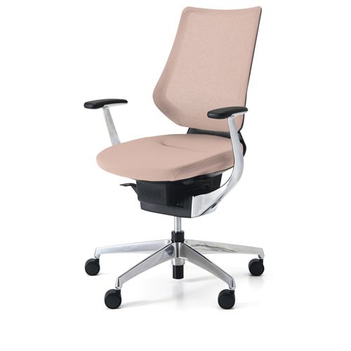 イング メッシュバーチカル本体本体黒銀脚灰桃硬床用