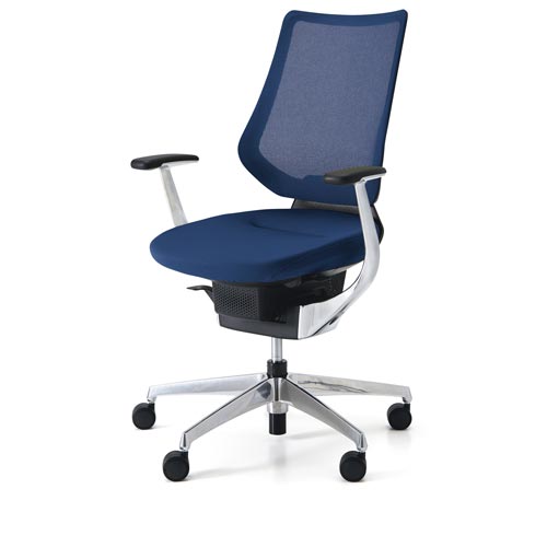 イング メッシュバーチカル本体本体黒銀脚紺 硬床用