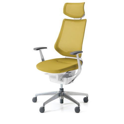 イング メッシュヘッド付 本体白銀脚 黄 軟床用