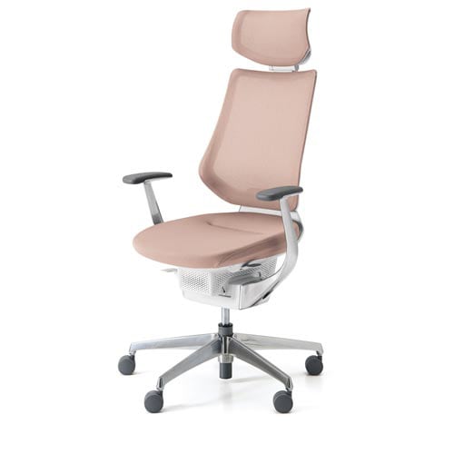 イング メッシュヘッド付 本体白銀脚 灰桃 軟床用