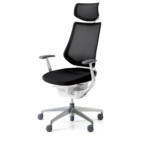 イング メッシュヘッド付 本体白銀脚 黒 硬床用