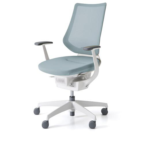 イング メッシュバーチカル 本体白 灰青 硬床用