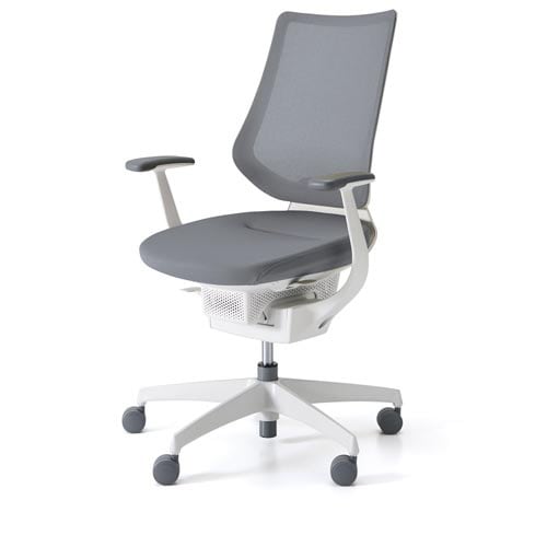 イング メッシュバーチカル 本体白 薄灰 硬床用