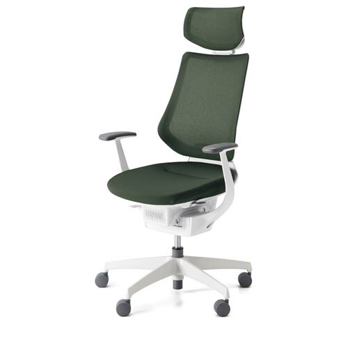 イング メッシュヘッド付 本体白 深緑 硬床用