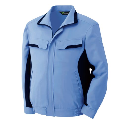 立体構造作業服男女長袖ペアブルゾンVE52上 L