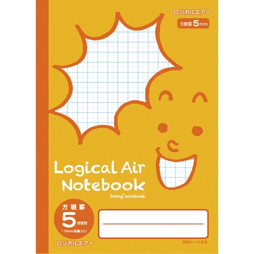 ノート ロジカルエアーA4方眼フェイス柄 黄30冊