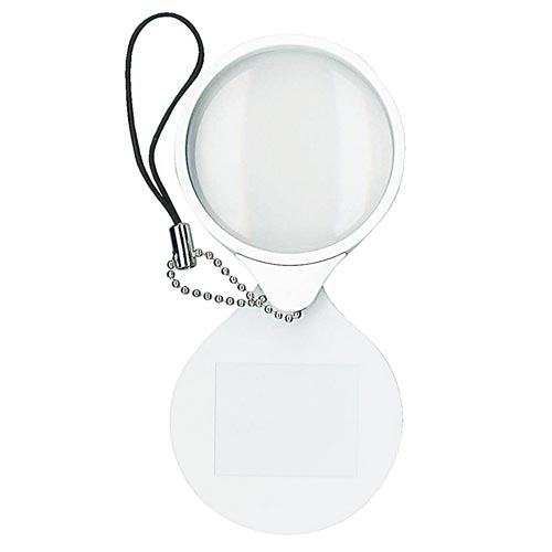 ルーペ 携帯ルーペ 丸型 ホワイト 3個