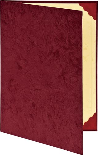 証書ファイル A4 スエード調 エンジ 3冊