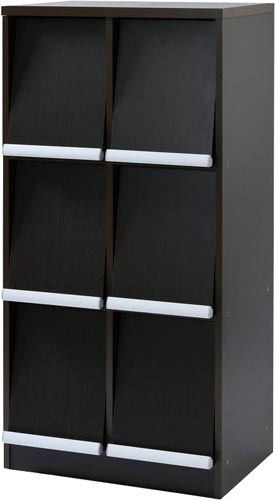 ディスプレイラック 2列3段 ダークブラウン