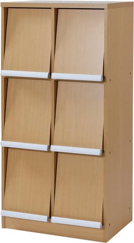 ディスプレイラック 2列3段 ナチュラル