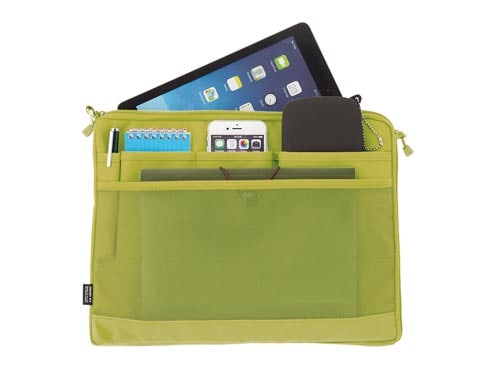 バッグインバッグ A4 イエローGR ヨコ