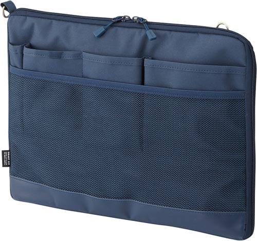 バッグインバッグ A4 ネイビー ヨコ