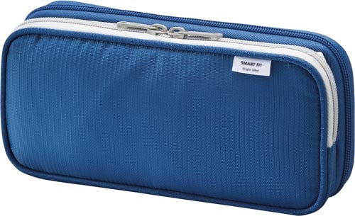 ダブルペンケース L ブルー