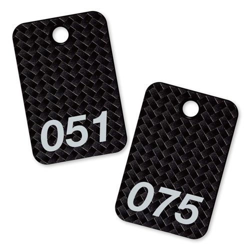 角型番号札 網目調 黒 25枚(51−75)×2
