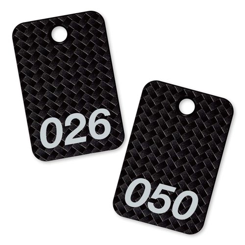 角型番号札 網目調 黒 25枚(26−50)×2