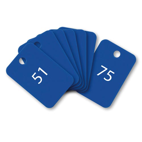 角型番号札 青 番号入 25枚(51−75)×2