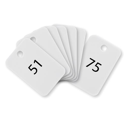 角型番号札 白 番号入 25枚(51−75)×2
