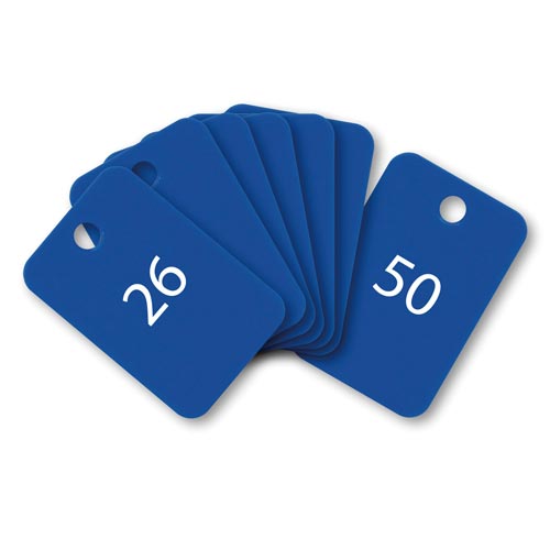 角型番号札 青 番号入 25枚(26−50)×2