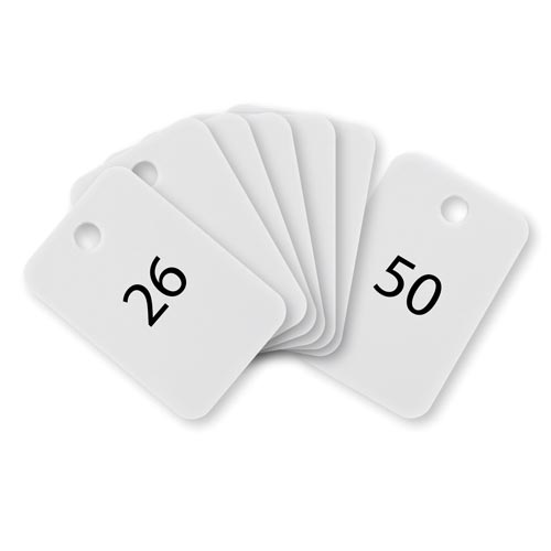角型番号札 白 番号入 25枚(26−50)×2