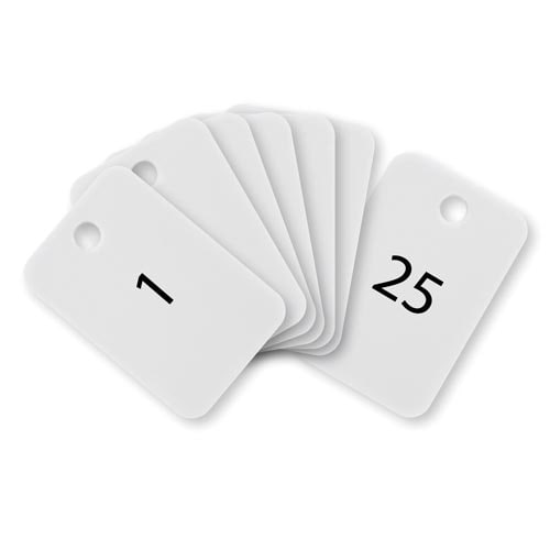 角型番号札 白 番号入 25枚(1−25)×2