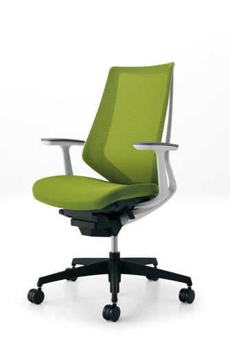 デュオラメッシュ白樹脂脚 T肘 ライトオリーブV