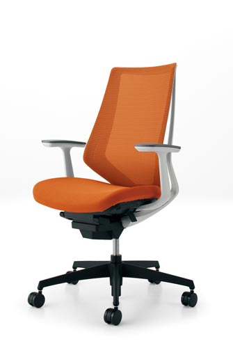 デュオラメッシュ白樹脂脚 T肘 タンジェリン W