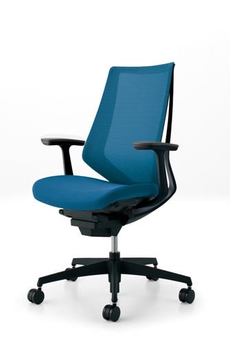 デュオラメッシュ黒樹脂脚 T肘ターコイズ V