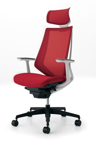 デュオラメッシュ白樹脂脚 HT肘カーマイン V