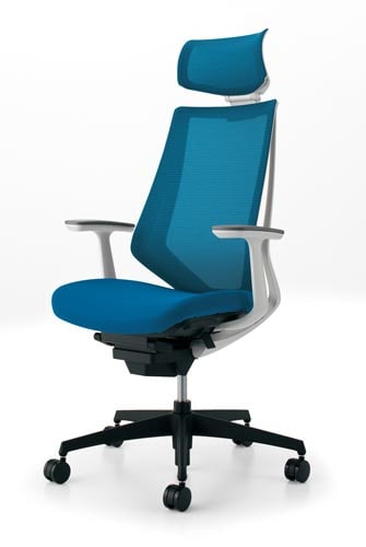 デュオラメッシュ白樹脂脚 HT肘ターコイズ V