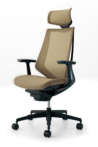 デュオラメッシュ黒樹脂脚 HT肘Sベージュ W