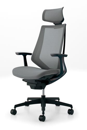 デュオラメッシュ黒樹脂脚 HT肘 Sグレー W