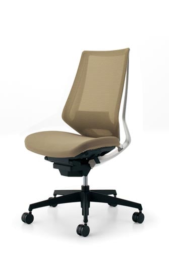 デュオラメッシュ白樹脂脚 ランバーSベージュ V