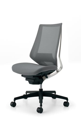 デュオラメッシュ白樹脂脚 ランバー Sグレー V