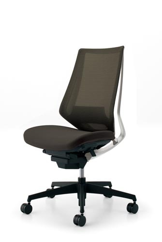 デュオラメッシュ白樹脂脚ランバーダークグレーV