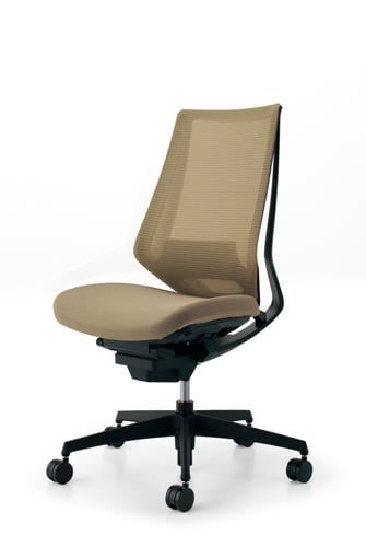 デュオラメッシュ黒樹脂脚 ランバーSベージュ V