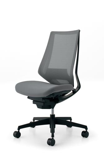 デュオラメッシュ黒樹脂脚 ランバー Sグレー V