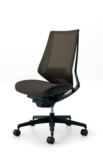 デュオラメッシュ黒樹脂脚ランバーダークグレーW