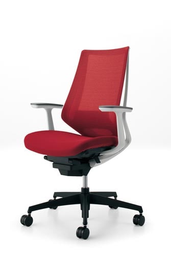 デュオラメッシュ白樹脂脚ランバーT肘カーマインW