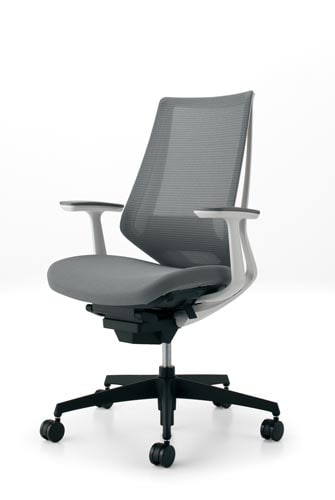 デュオラメッシュ白樹脂脚ランバーT肘SグレーW