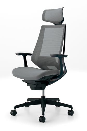 デュオラメッシュ黒樹脂脚 HランバーT肘SグレーW