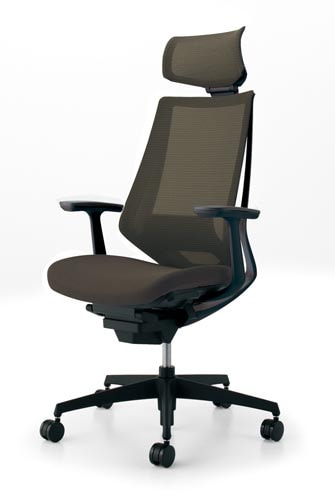 デュオラメッシュ黒樹脂脚 HランバーT肘DグレーW