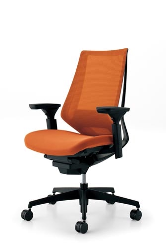 デュオラメッシュ黒樹脂脚ランバー可動肘Y4 V