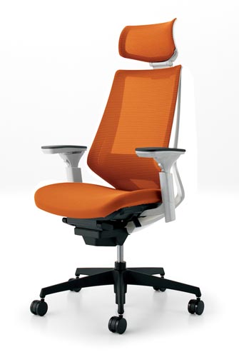 デュオラメッシュ白樹脂脚 Hランバー可動肘Y4 V