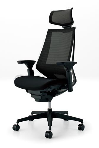 デュオラメッシュ黒樹脂脚 Hランバー可動肘B6 V