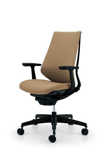 デュオラクッション黒樹脂脚 T肘SベージュV