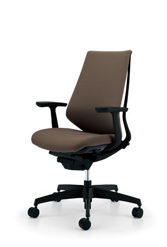 デュオラクッション黒樹脂脚 T肘ダークグレー V