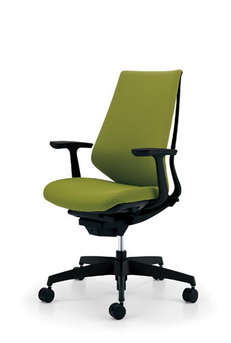 デュオラクッション黒樹脂脚 T肘LオリーブV