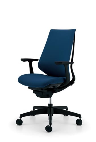 デュオラクッション黒樹脂脚 T肘Pブルー V