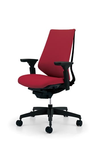 デュオラクッション黒樹脂脚 可動肘カーマインV